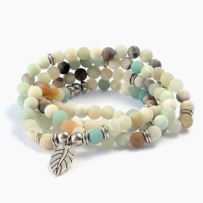 Flower Amazonite Leaf Bracelet